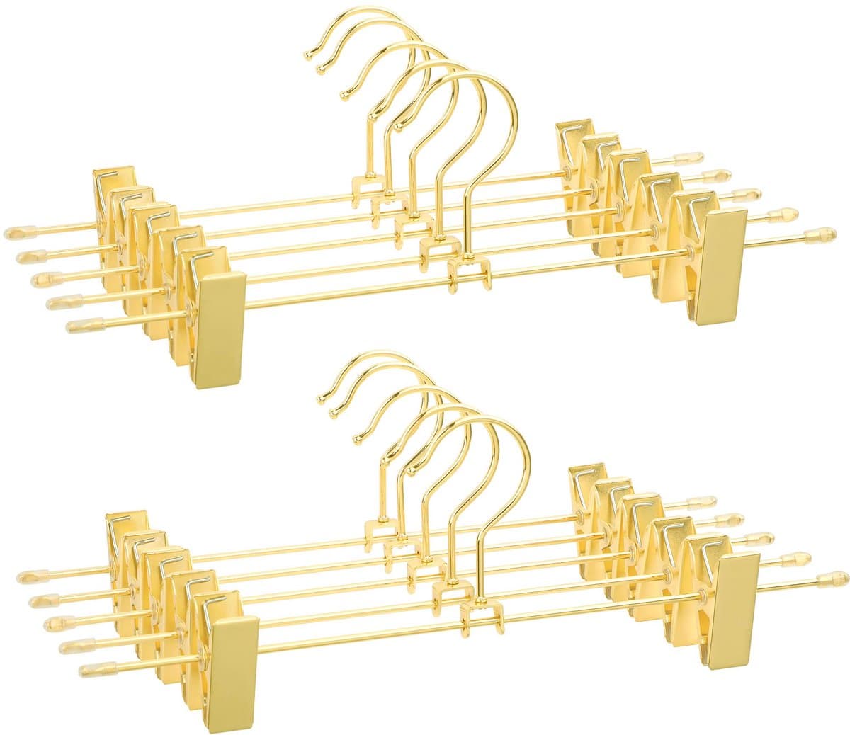 Kleiderhangers - Elegante Goldkleurige Ontwerp - 31 cm met 2 Rutschfesten Clips — afbeelding 1