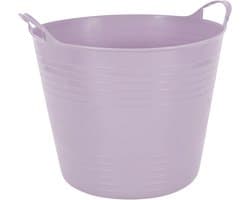 Excellent houseware Flexibele kuip / emmer - lila paars - 27 liter - kunststof - 42 x 35 cm