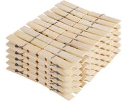 Allecto Plus - 100 stuks houten knijpers voor plaknotities en doe-het-zelf projecten