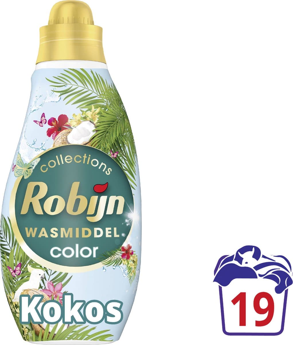 Robijn Klein & Krachtig Collections Color Kokos Vloeibaar Wasmiddel 19 wasbeurten — afbeelding 1