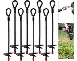 38-cm stalen grondanker voor tuin camping trampoline tenten 8 stuks
