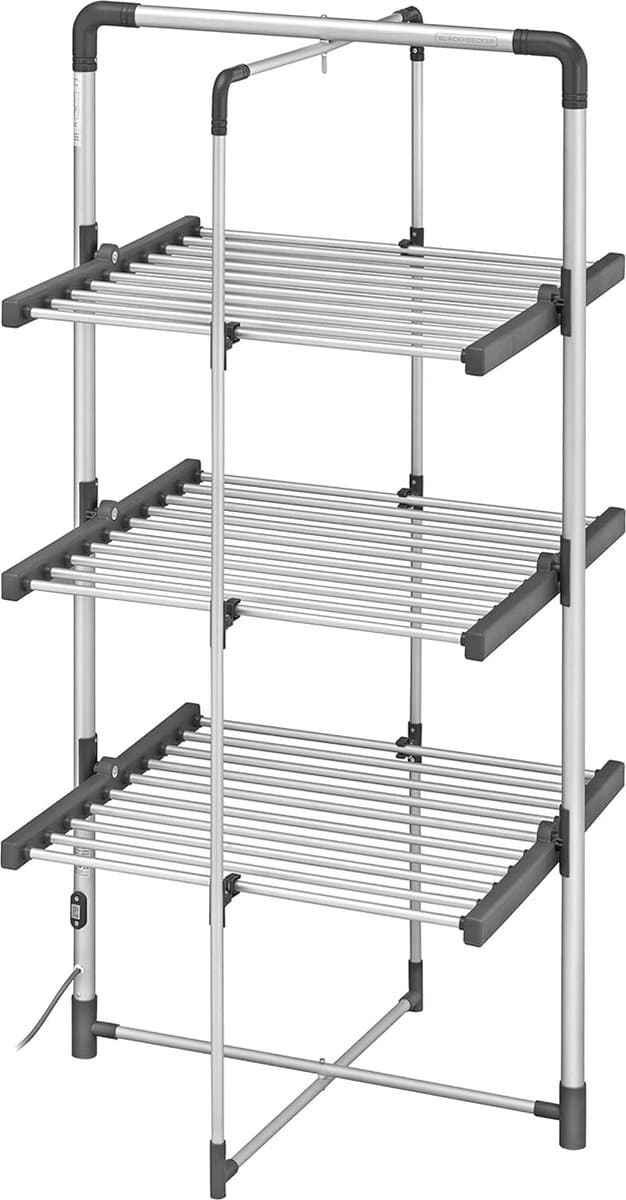 3-Tier Verwarmde Kleding Airer - Aluminium, Energiezuinig en Ruimtebesparend — afbeelding 1