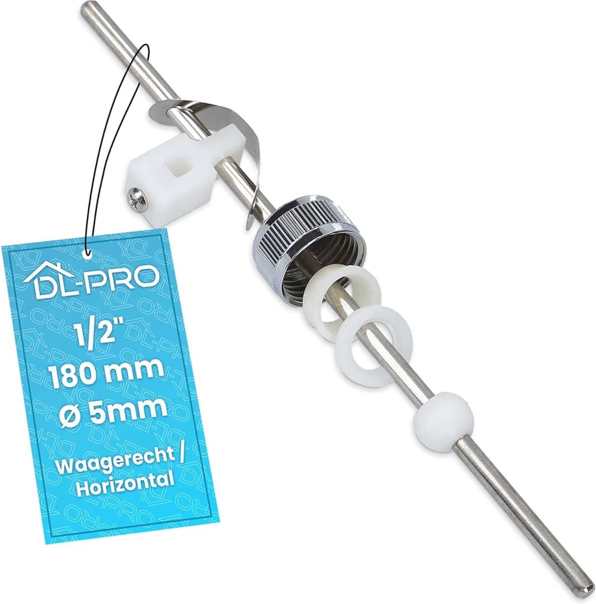 Excentrische Stang Ø5mm 180mm voor Wastafel Afvoerplug - Trekstang voor Ventiel — afbeelding 1