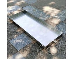 Lekbak Airco - Opvangbak Water - Voorkomt Waterschade - Roestvrij Staal 304 - 40 x 100 cm - Zilver