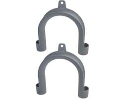Afvoerslang Houder - Wasmachine Ophangbeugel - Afvalwater Afvoeren - Geurloze Drainage - 2 Stuks - Grijs