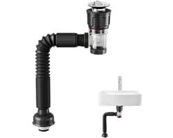 Afvoerslang - Flexibele Slang - Badkamer Sanitair - Geurremmend Ontwerp - 40 mm - Zwart