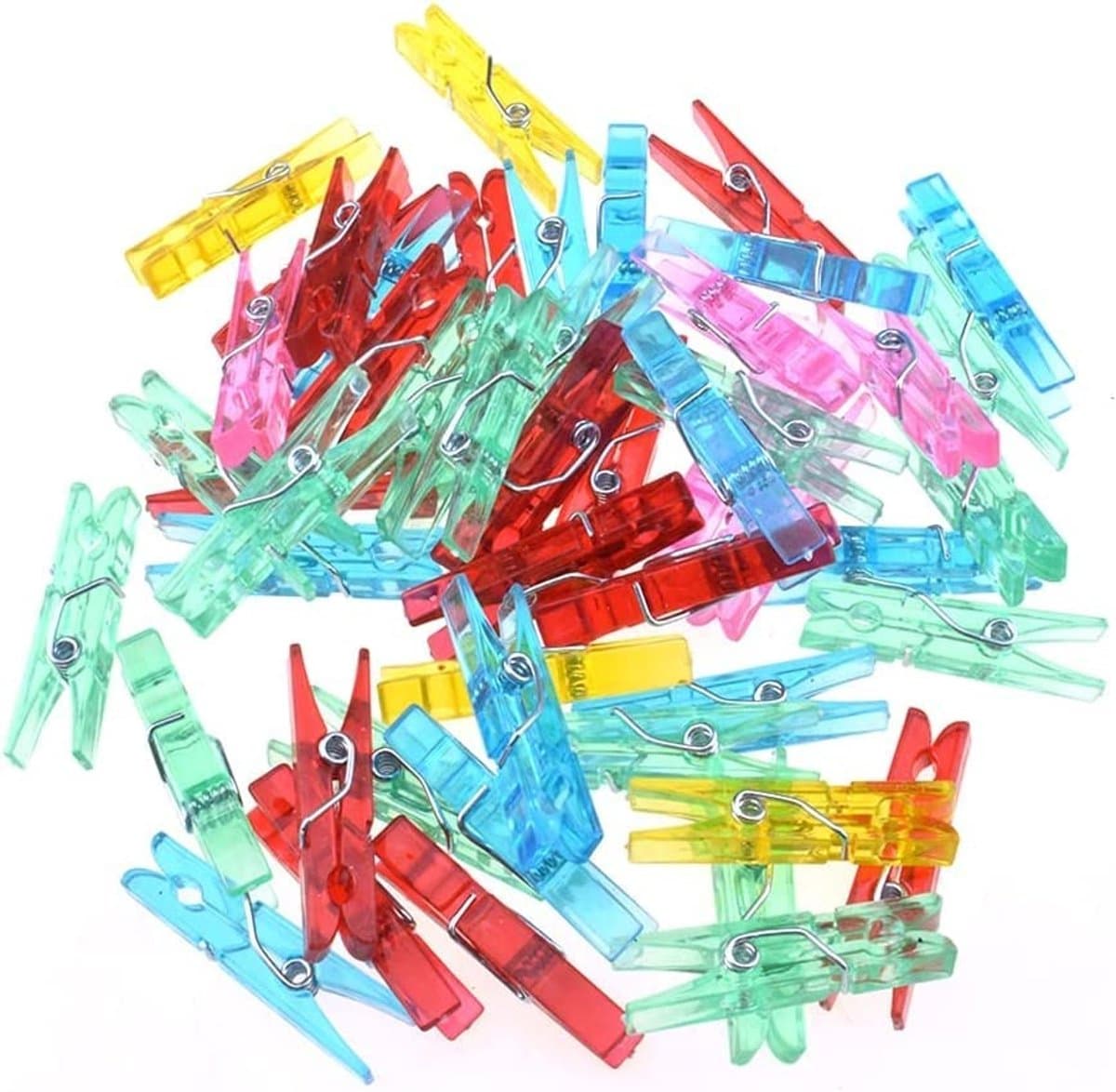 Dailygoods - Cosensi - Dailygoods - Mini Kunststof Wasknijpers Set van 100 voor Foto's en Decoratie — afbeelding 1