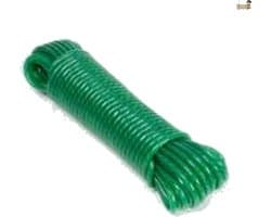 Waslijn Touw - Kledinglijn Gecoat - Buiten Droge Was - Duurzame PE Coating - 15 Meter - Groen
