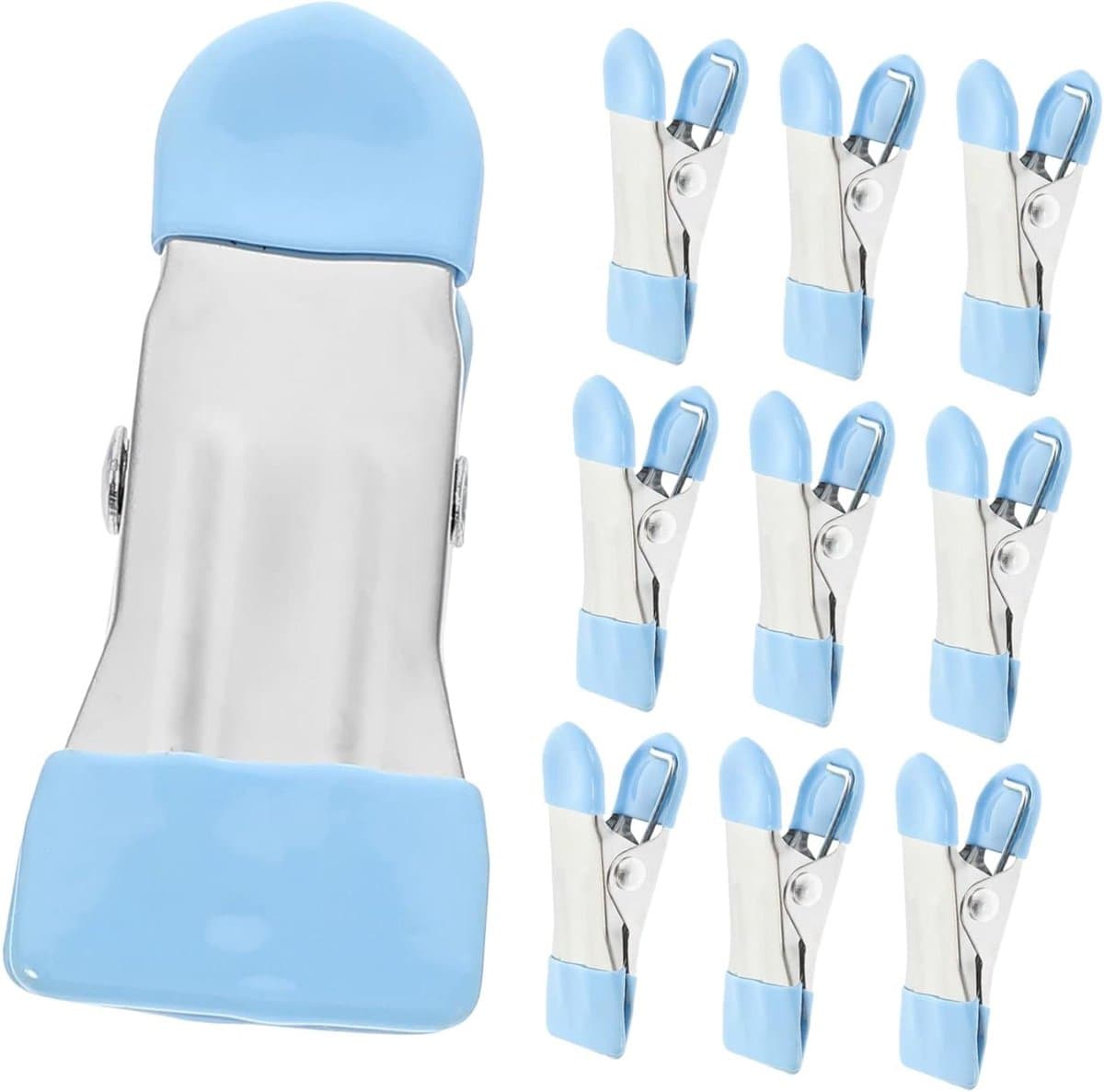Mini-wasknijpers - Voedselclips - Tassen Sluiten - Antislip ontwerp - 10 Stuks - Zilver — afbeelding 1