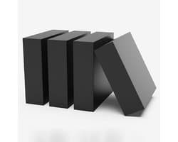 Antislip rubberen blokken - Trillingsdempers pads - Apparatuur stabiliseren - Massief rubber - 20x20x3 cm - Zwart