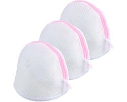 Dailygoody - Waszak voor Bh's - Bescherming voor Wasmachine - Roze Kleur - Herbruikbaar Wasnet - Ideaal voor Ondergoed en Babykleding - Set van 3