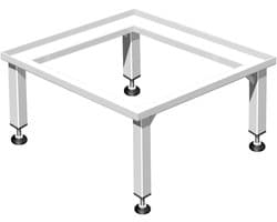 Wasmachine Sokkel - Wasmachine Verhoger - Apparaten Plaatsen - Volledig Gelast Staal - 20 cm Hoog - Wit