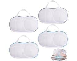 Dailygoods- Beha-beschermhoezen 4 stuks - Wasnet voor wasmachine - Beha-houder - Ondergoedbescherming - Netstof voor kleding - Verborgen ritssluiting