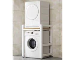 Wasmachine Kast - Opslag Unit - Ruimte Besparen - Sterk Draagvermogen - 75x65x105cm - Wit