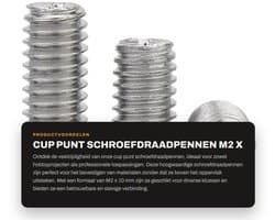 Dailygoods- Madenschroeven M2 x 10 mm - Roestvrij Staal - 100 Stuks - Bevestigingselementen - Kruiskopschroeven - Hoogwaardige Kwaliteit - Schroefdraadpennen