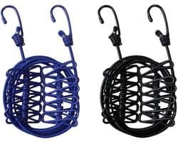 Reis Kledinglijn - Draagbare Waslijn - Buiten Drogen - Met 12 Klemmen - 180-300 cm - Zwart Blauw