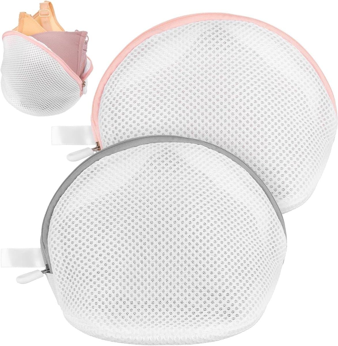 Wasnet voor de wasmachine, 2-delige mesh waszak met rits, herbruikbare waszakken voor kleding, ondergoed en bh's, ideaal voor delicate was. — afbeelding 1