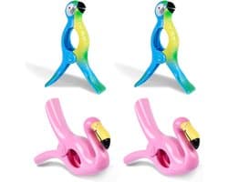 Winddichte Plastic Wasknijpers - 4 Stuks, Grote en Draagbare Handdoekhouder voor Binnen en Buiten, Ideaal voor Terras en Balkon