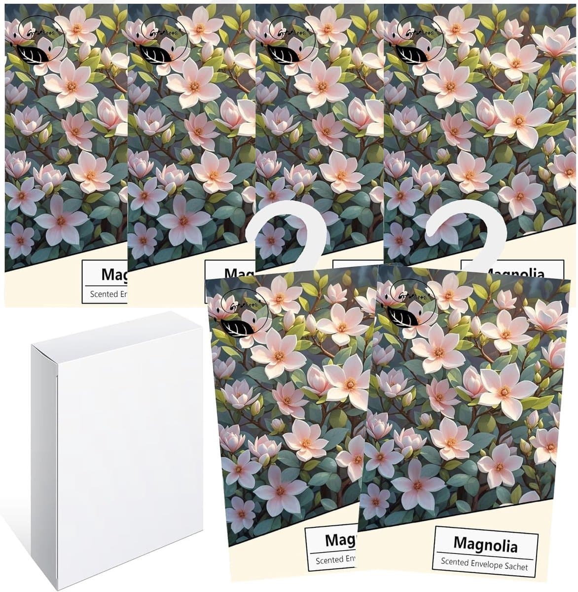 SnelShoppen - 6 Stuks Geurzakken voor Was en Kast - Natuurlijke Geurverfrisser - Magnolia, Lavendel, Kers, en Meer - Perfect voor Wardrobe en Keuken — afbeelding 1