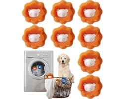 SnelShoppen - Haarvanger Voor Wasmachine, 8 Stuks Herbruikbare Haar Vangers, Verwijdert Effectief Honden- en Kattenhaar, Geschikt Voor Kleding en Bedl