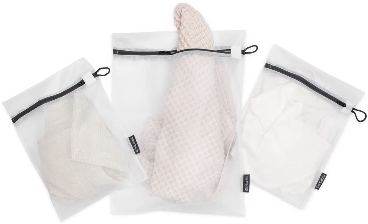 Waszakken, Beschermende Waszak van Gaas, voor Fijne Was, Makkelijke Ritssluiting met Beschermend Ritsslot, Wasbenodigdheden, Set van 3 in 2 Maten, White, 33 x 25 cm / 45 x 33 cm — afbeelding 1