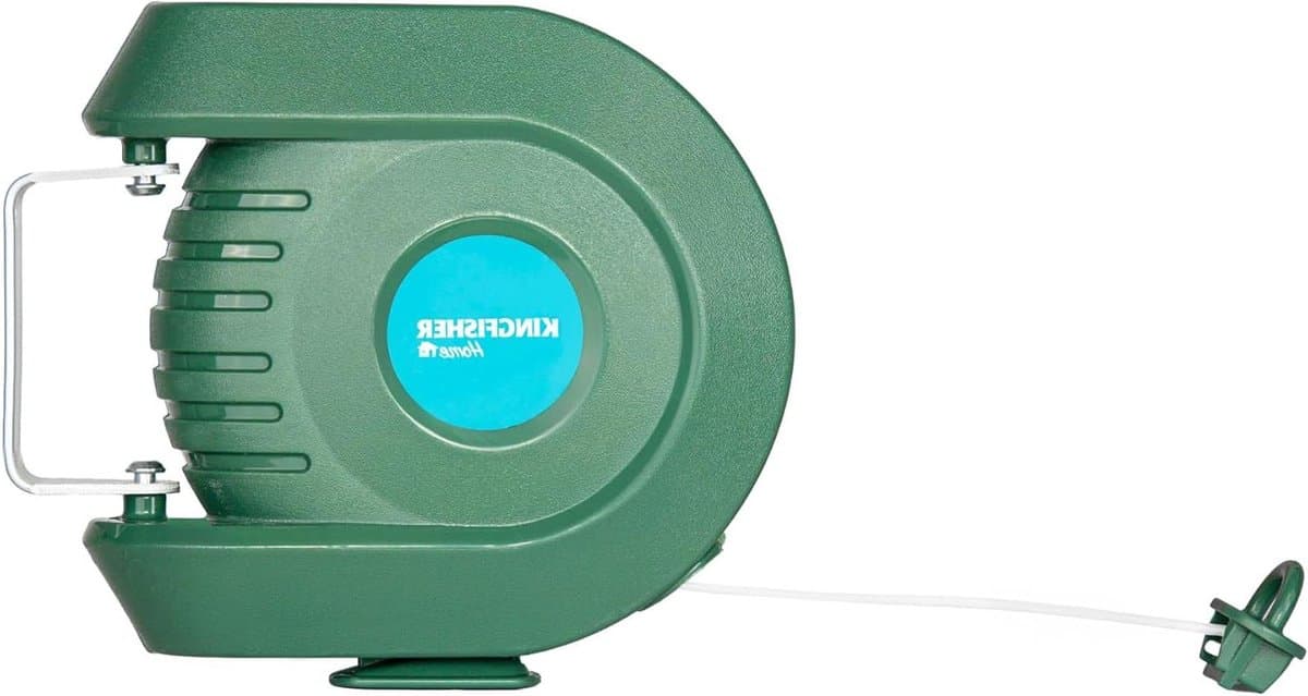 Waslijn Rol - Drooglijn - Ruimte Besparen - Automatisch Intrekbaar - 12 Meter - Wit — afbeelding 1