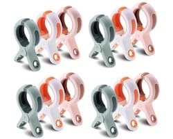Dailygoods- Handdoekklemmen Grote Grip - 12 Stuks - Antislip Klemmen - Winddichte Clips - Lichtgewicht - Robuuste Constructie - Wasklemmen
