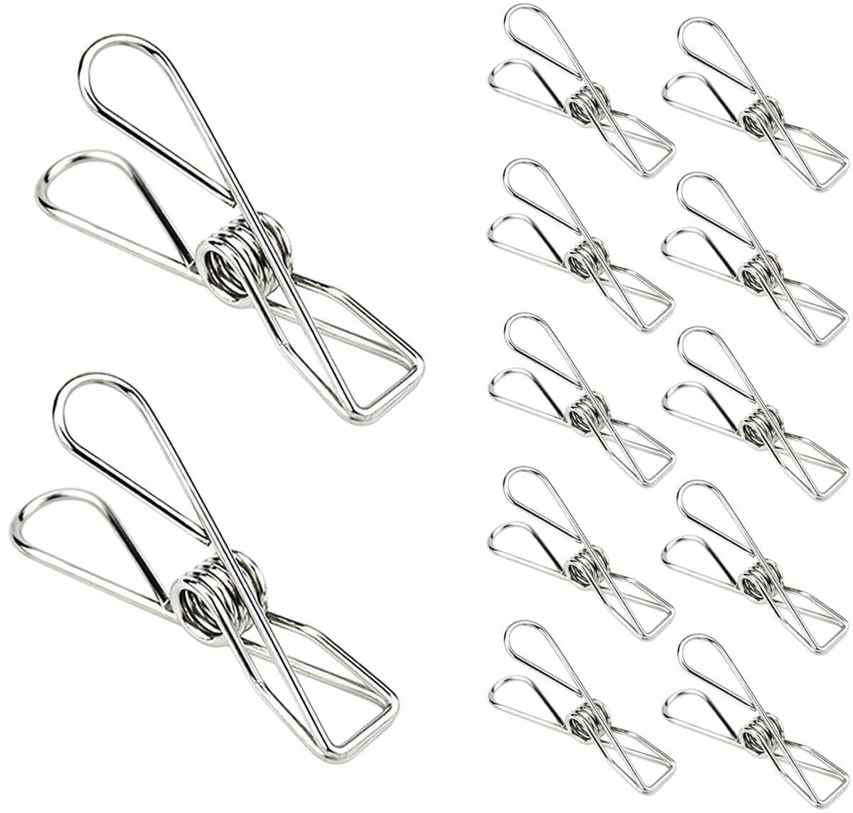 Dailygoods - Roestvrijstalen Wasknijpers - 50 Stuks Kledingclips voor Waslijn en Snacks — afbeelding 1