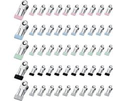 50 Stuks RVS Kledingknijpers, Multifunctionele Klemmen, Antislip Metalen Knijpers voor Kleding, Handdoeken, Voedselverzegeling en Foto's, Sterke Klemmen voor Sokken en Schoenen