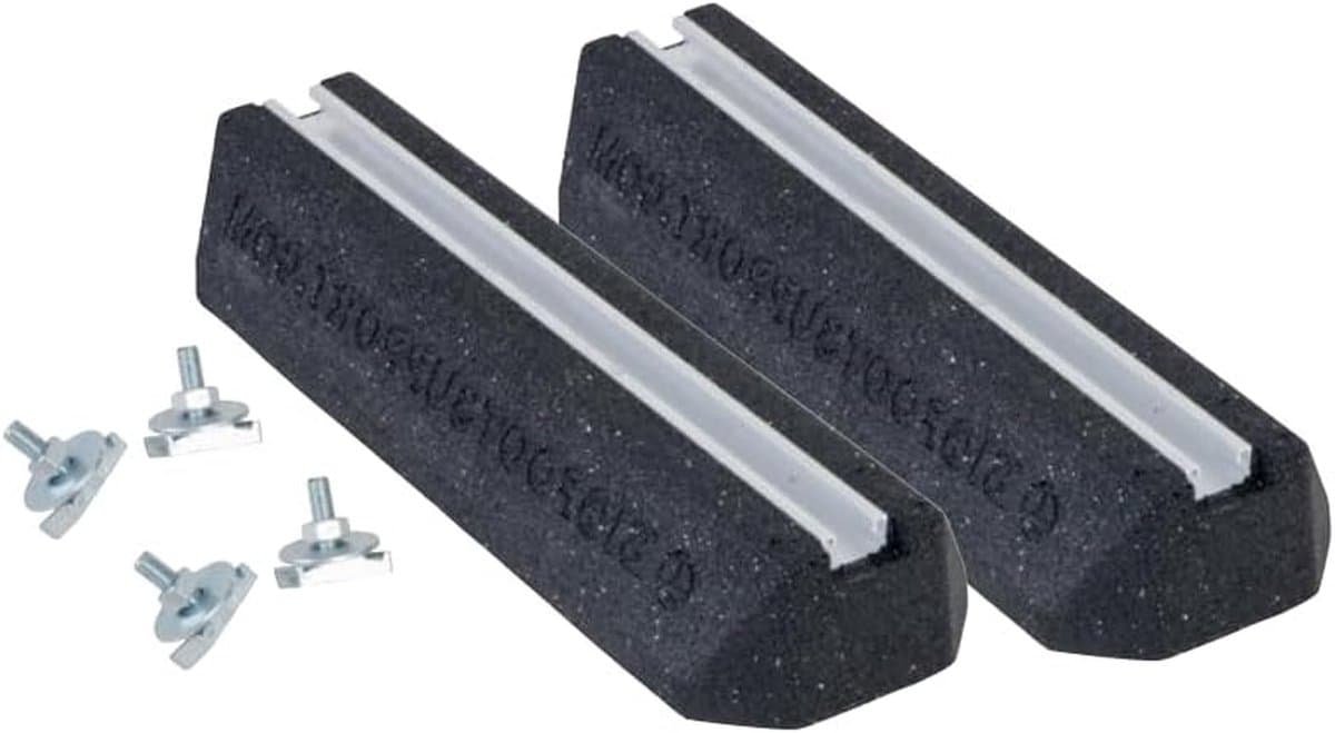 Dempingssokkel Set - Opstelbalken Airco - Installatie Ondersteuning - UV-bestendig - 400 x 180 x 95 mm - Zwart Grijs — afbeelding 1