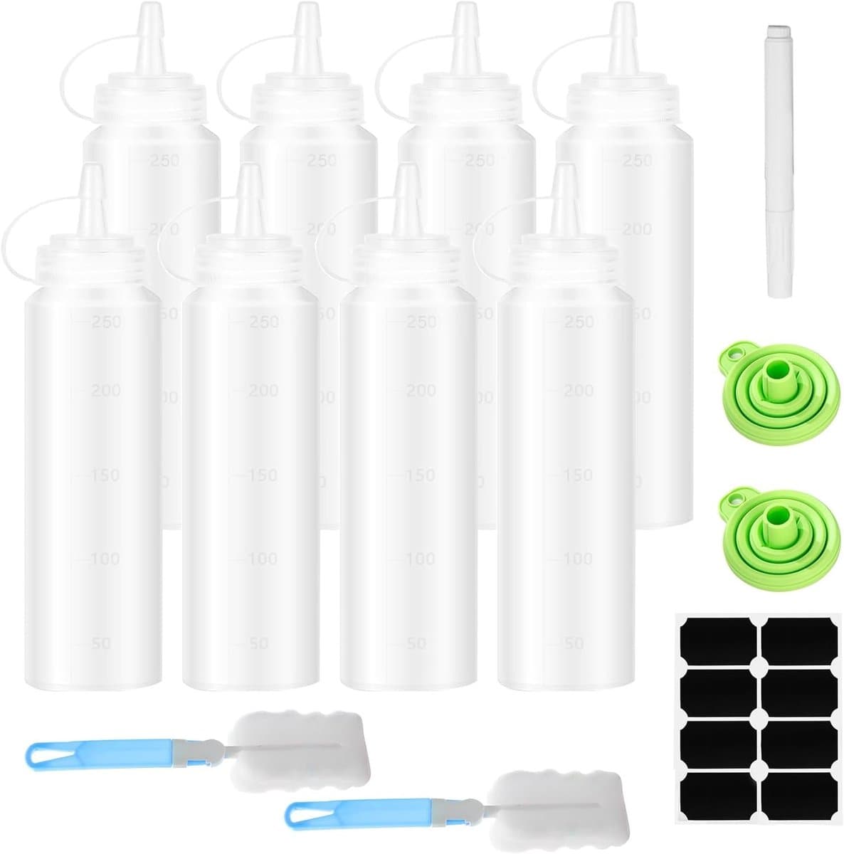 Knijpflessen Set - Plastic - BPA-vrij - Lekvrij Ontwerp - Voor Sauzen en Decoratie — afbeelding 1