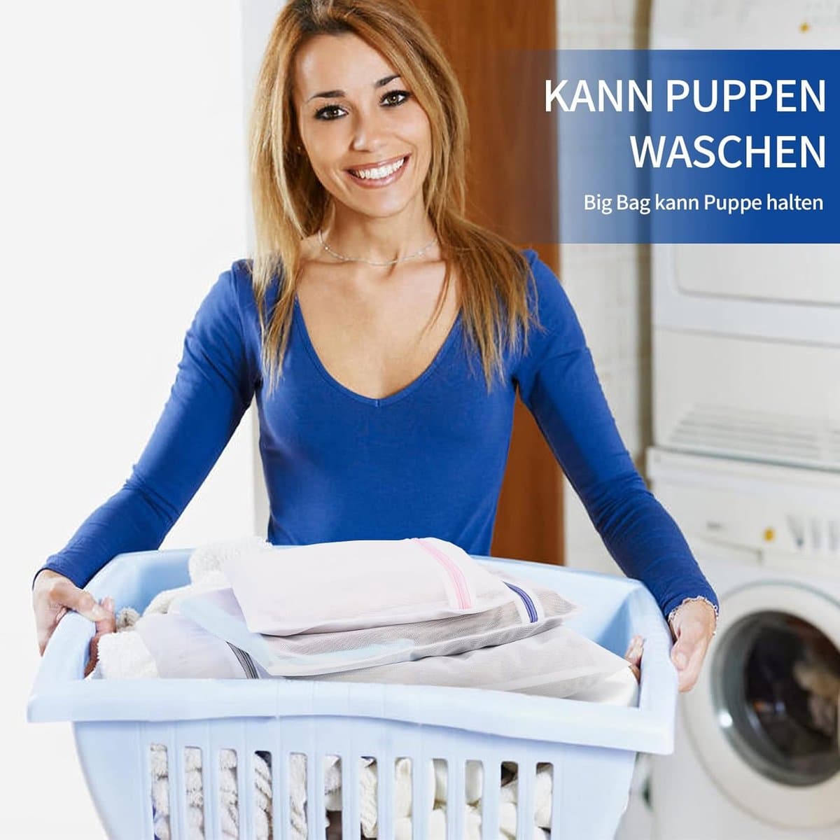 Wasnetten voor Wasmachine - Wit Net - Beschermt Kleding Tegen Klitten - Duurzaam en Scheurvast - Voor Diverse Kledingstukken — afbeelding 1