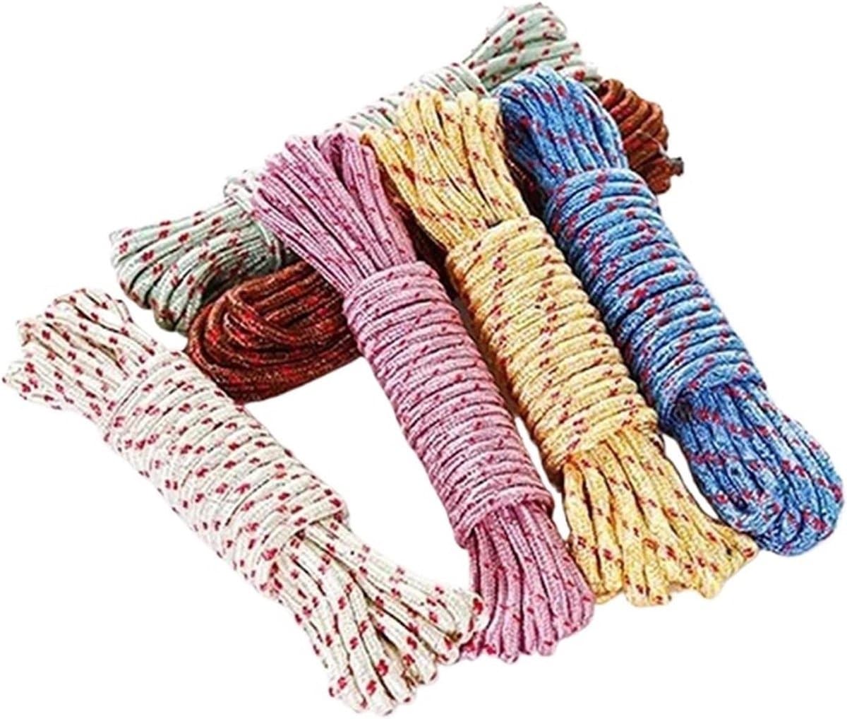 Draagbare Waslijn - Outdoor Kledinglijn - Reizen en Kamperen - Antislip Nylon Materiaal - 5 Meter - Willekeurige Kleur — afbeelding 1
