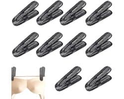 Kledingklemmen - Wasknijpers - Kleding Drogen - Winddicht Ontwerp - 10 Stuks - Transparant Grijs