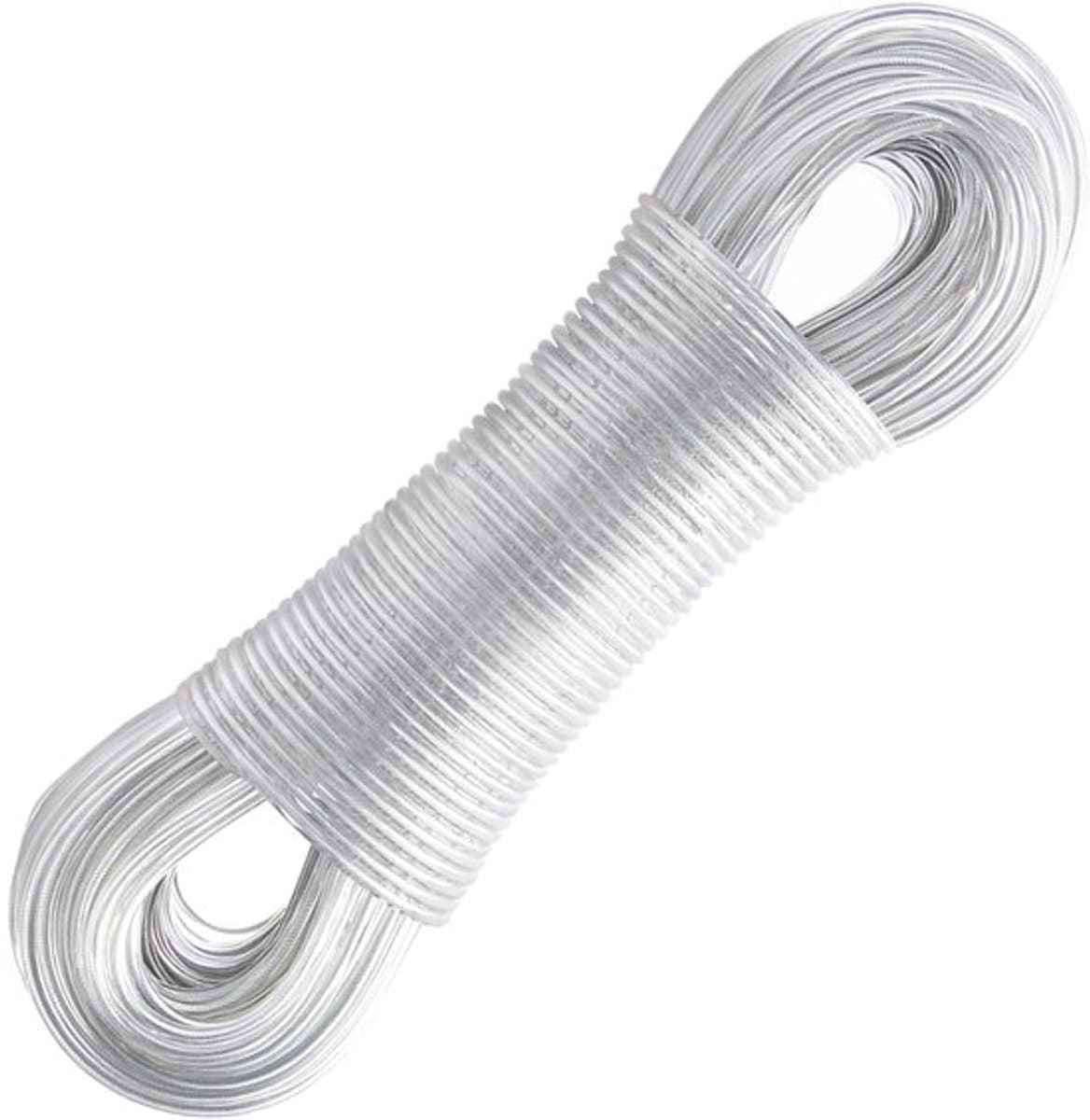 Waslijn 30 m - Stalen kern - Zware belasting - Roestvrij - Waterdicht - Draagvermogen 220 kg - Wasdraad — afbeelding 1