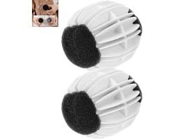 2 stuks - herbruikbare siliconen wasballen - wasmachineballen voor kleding - Voorkomen dat stoffen in de knoop raken en verbeteren de reiniging - voor wasmachine en droger - 7×6.1×4.4cm