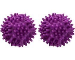 SnelShoppen - Drogerballen FLUFFY voor wasdrogers, 2 stuks, pluizige was, kleur Berry, ideaal voor huishoudelijk gebruik, wasaccessoires voor een bete
