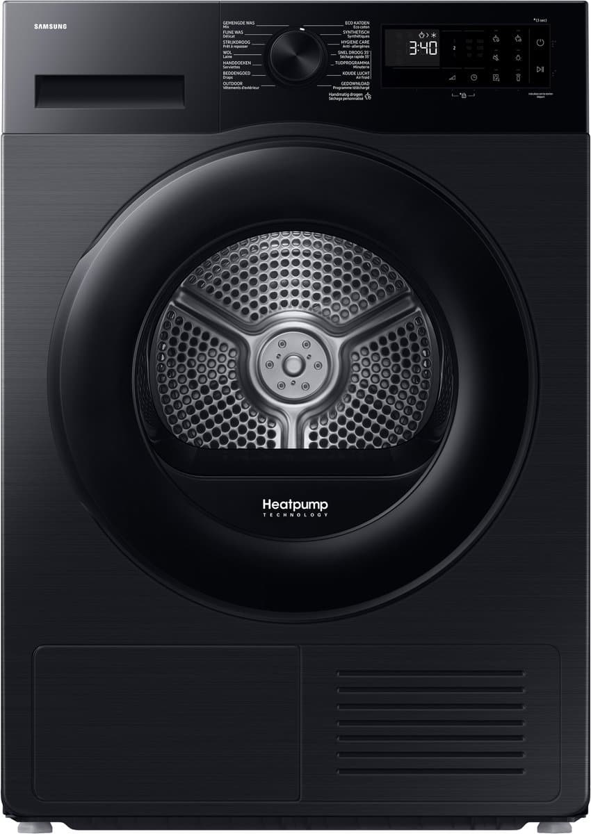 Samsung DV90DG52A0ABEN Wasdroger - Warmtepompdroger - 9kg - Zwart - NL/FR - 5 jaar garantie — afbeelding 1
