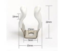 10 Stuks Gereedschapshaken met Veerclip voor Ophangen van Tuin- en Werkplaatsgereedschap