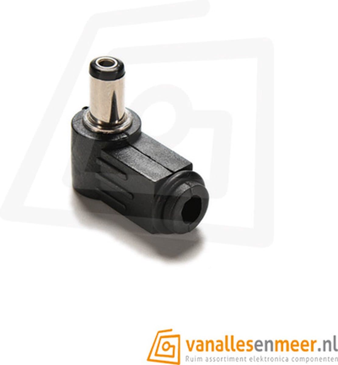 DC connector 2.5x5.5 male Haaks 5.5x2.5 — afbeelding 1