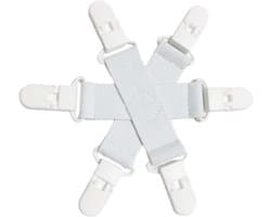 Wasknijper - Beddengoed clip - Beddengoed vastzetten - Anti-verdraaien ontwerp - 14 x 14 cm - Wit blauw