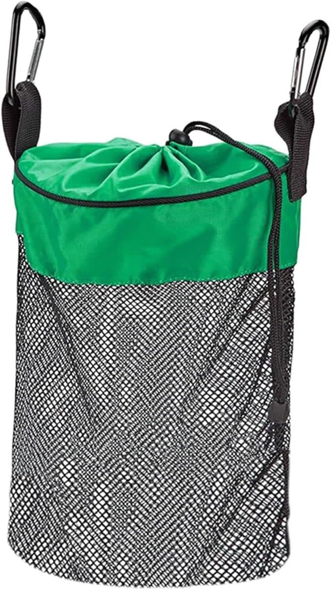 Wasknijperhouder - Wasknijpertas Hanger - Wassen Organiseren - Met Haken Trekkoord - 30x20cm - Groen — afbeelding 1