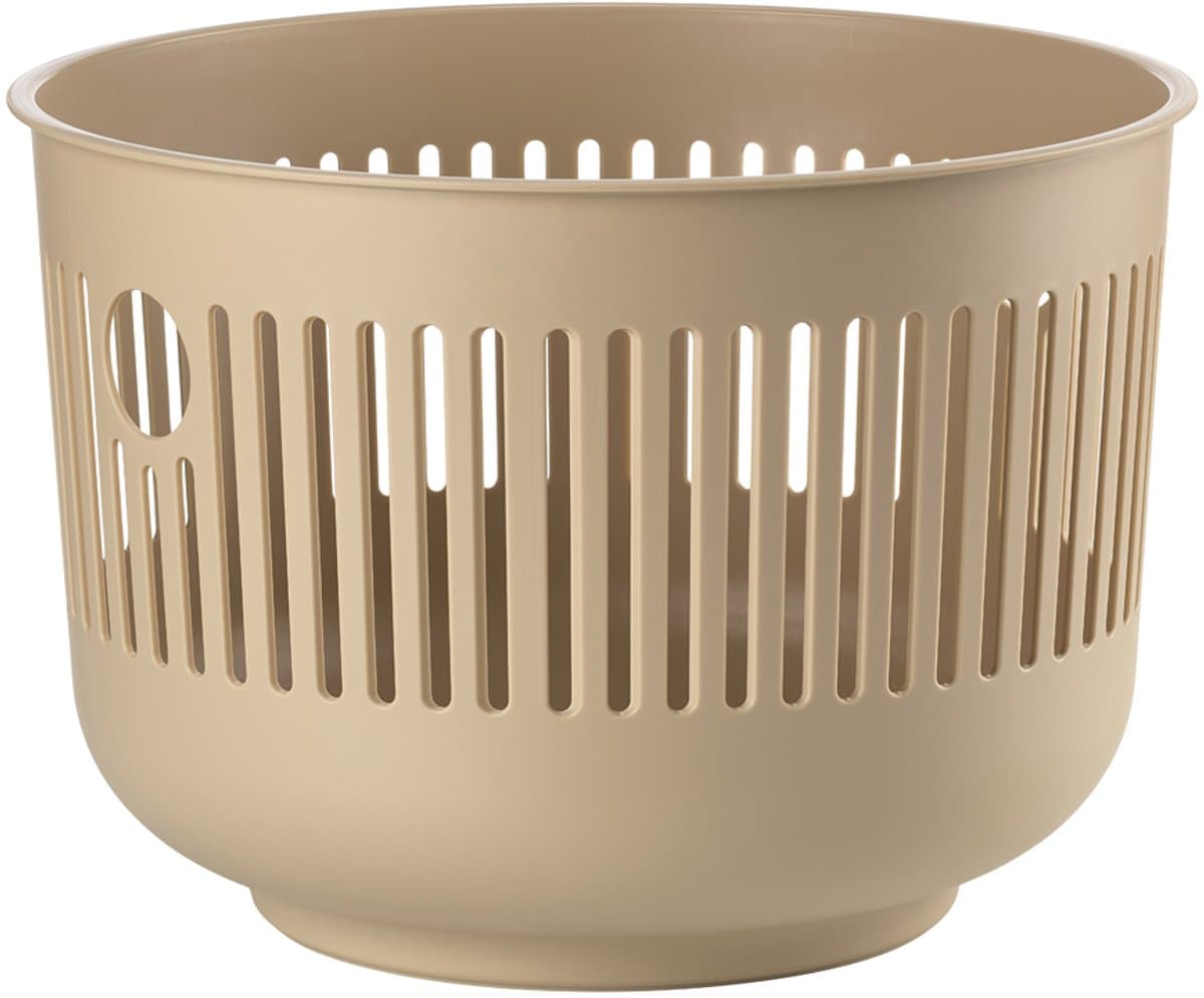 Zone Denmark Ume Wasmand - 30 liter - Camel - Kunststof - Ronde Wasmand met Hengsel - Kleine Wasbox of Opbergmand — afbeelding 1