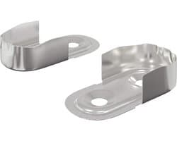 vidaXL - Kledingroedeinde - 2 - pcs - Wit - Zink - 40 - x - 18 - x - 10 - mm - IJzer