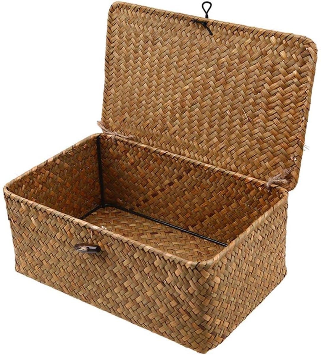 Rieten opbergmand - multifunctionele organizer - 1 stuk - rotan - groot — afbeelding 1