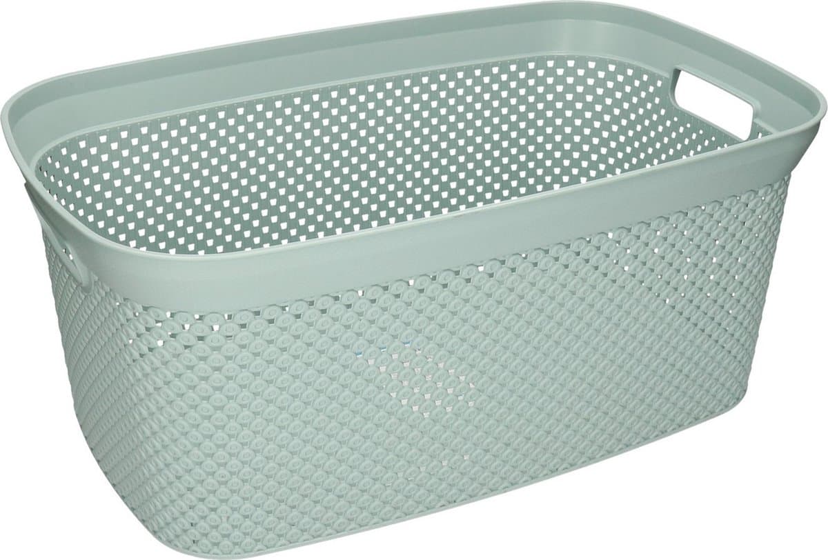 Storage Solutions wasmand - 35 liter - groen - 54 x 34 x 23 cm - Kunststof - Draagmand — afbeelding 1