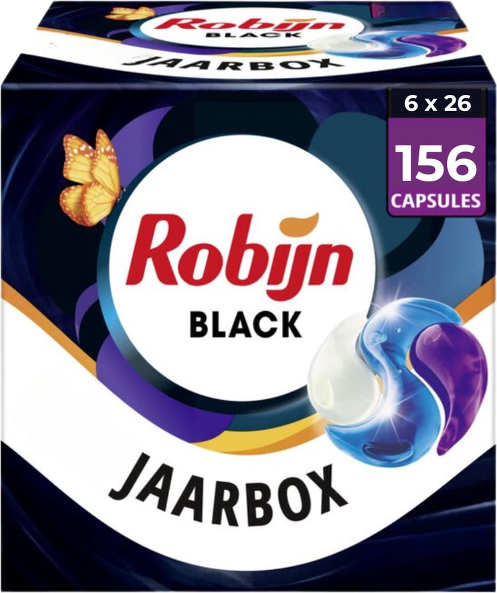 Robijn Classics capsules - Black velvet - 6 x 26 wasbeurten - Voordeelverpakking — afbeelding 1