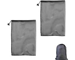 Grote Wasnetzakken met Trekkoord - Set van 2, 70x90cm, Ideaal voor Kleding, Beddengoed en Speelgoed