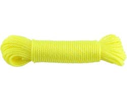 Nylon Waslijn - Waslijn Touw - Kleding Drogen - Hoge Sterkte Nylon - 20 meter - Fluorescerend Geel