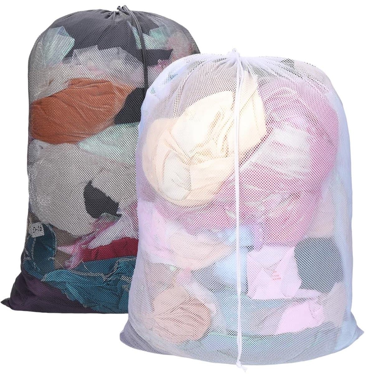 Dailygoods - Dailygoody - Waszakken - Mesh Waszakken - Met Trekkoord - 90 x 60 cm - Zwart/Wit - Voor delicate kleding - Bescherming tijdens het wassen - Handig voo... — afbeelding 1